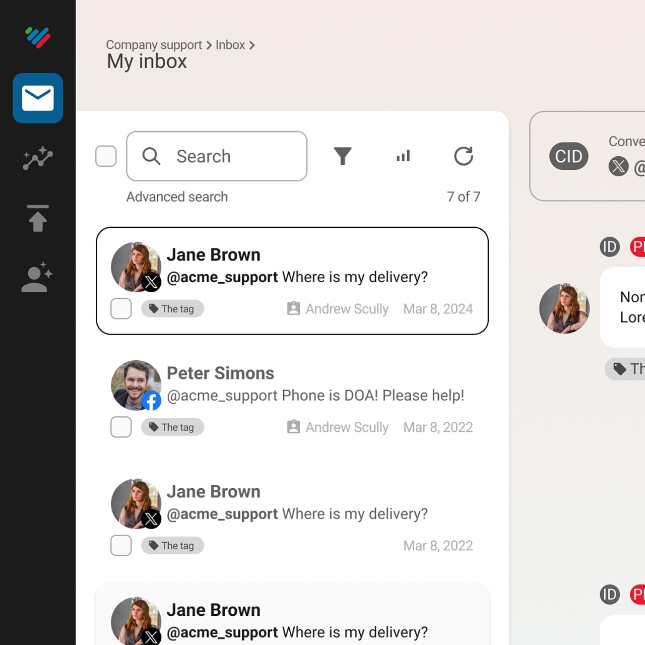 Engage Inbox Detail